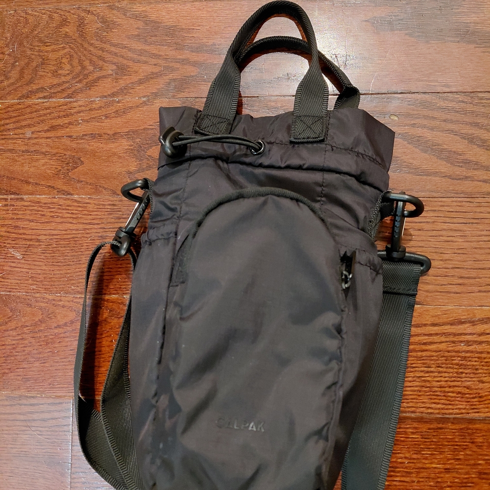 Calpak Black Water Bottle Holder Crossbody Bag